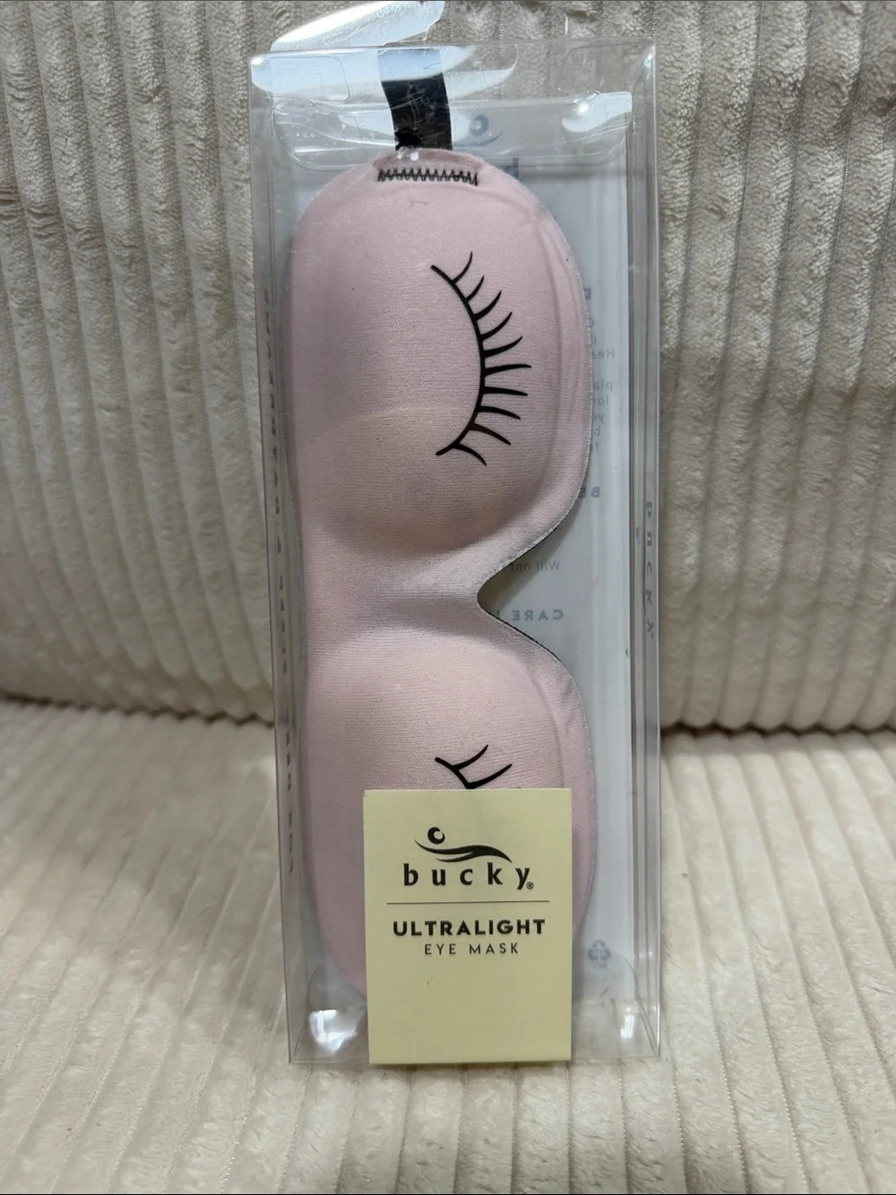Bucky Ultralight Sleep Mask in the Strawberry Eyelashes pattern.New in package.